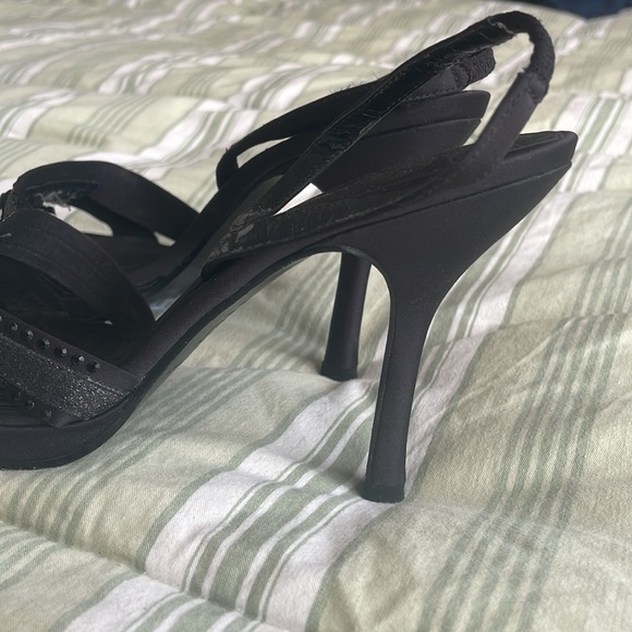 Black Embellished Nina Heels - Picture 3 of 6